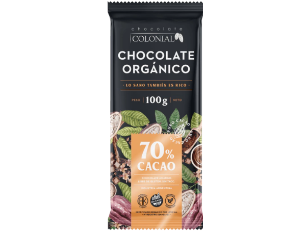 Chocolate Orgánico 70% cacao