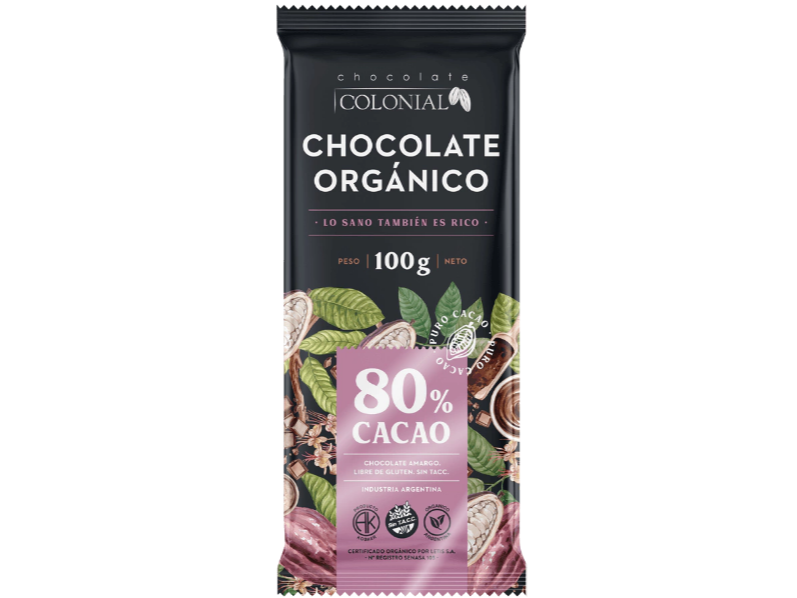 Chocolate Orgánico 80% cacao