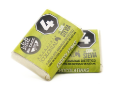 Chocolatinas al 70 % con Stevia