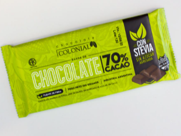 Chocolate negro 70% sin azúcar- con stevia