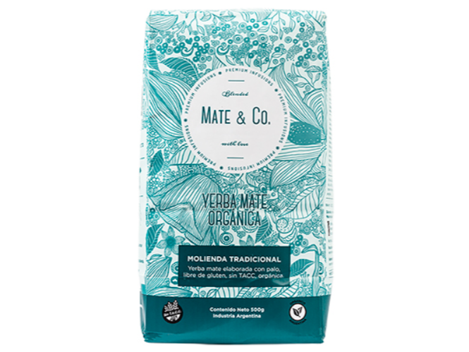 Yerba Mate Orgánica 500g. Molienda tradicional con palo.