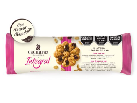 GALLETAS 100% INTEGRALES AVENA Y PASAS DE UVA