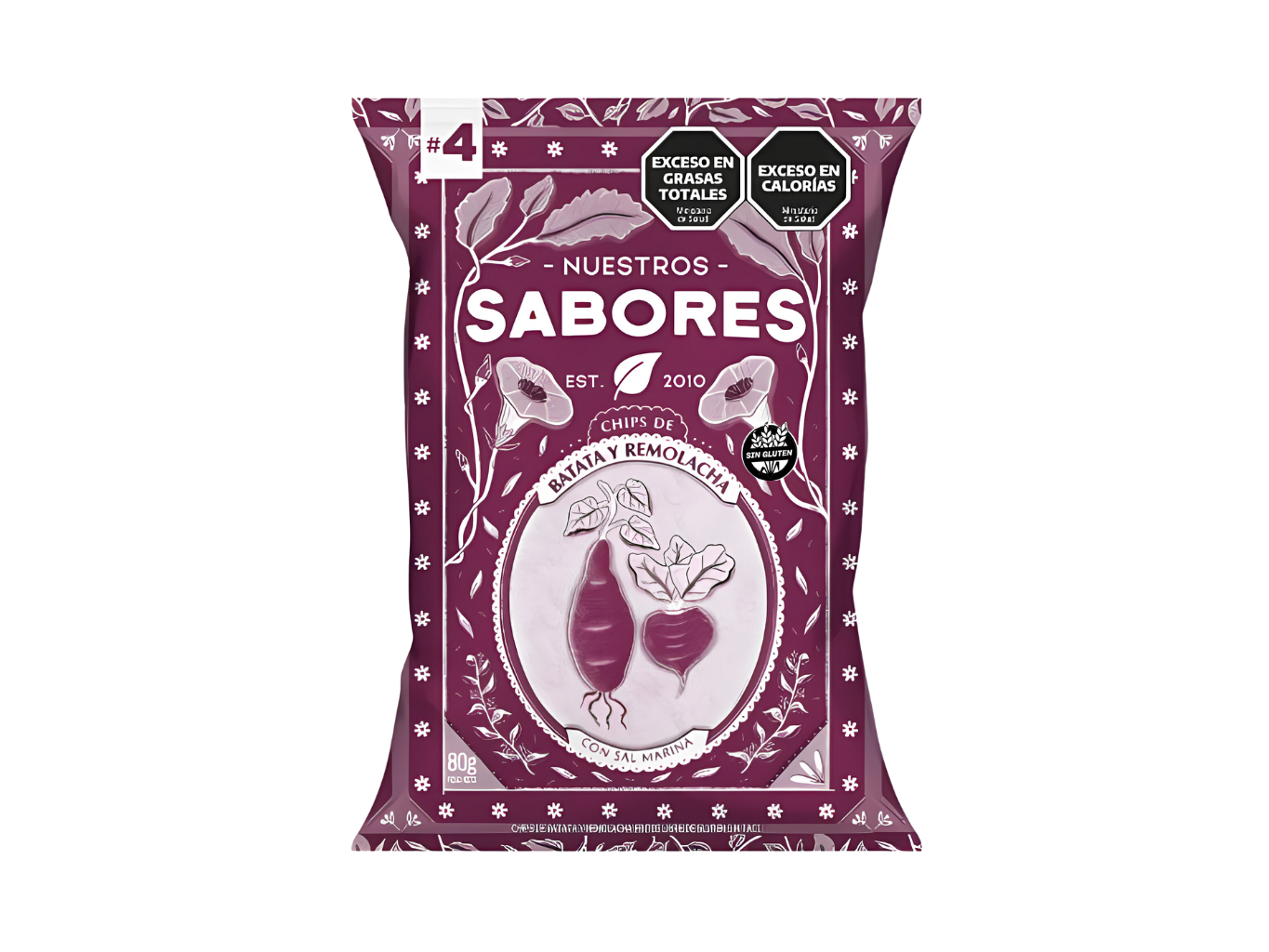 Chips de Batata, Remolacha y Sal Marina