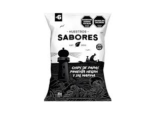 Chips de Papas de Pimienta Negra y Sal Marina
