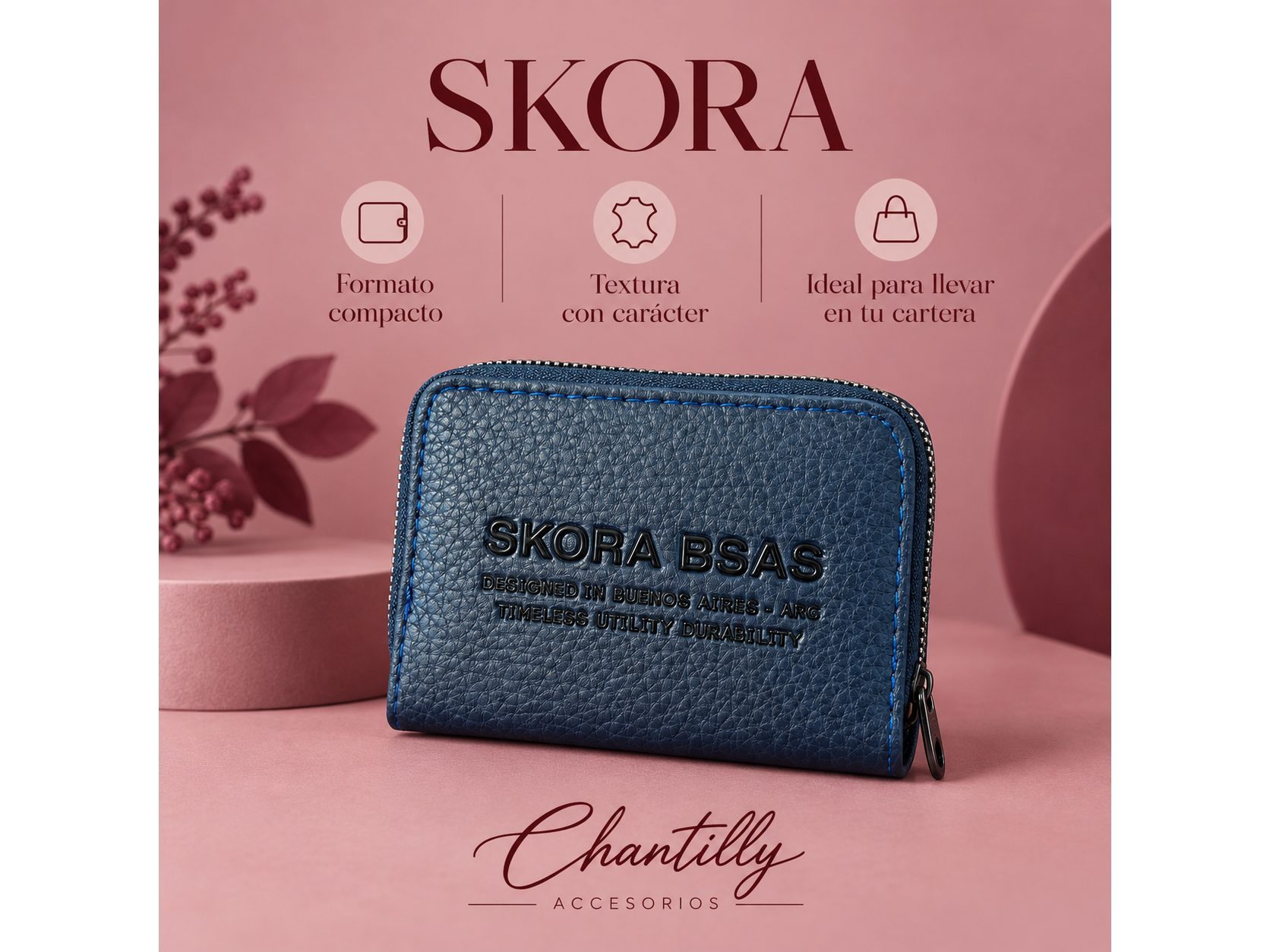 Billetera SKORA azul 2