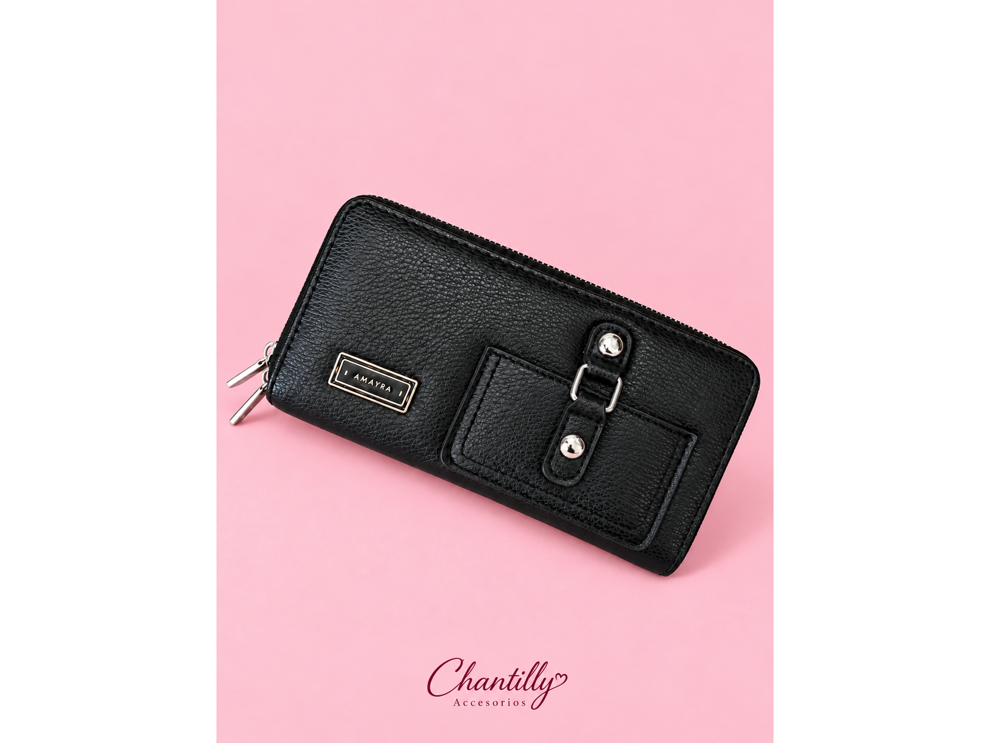 Billetera  Amayra Negra c/ diseño