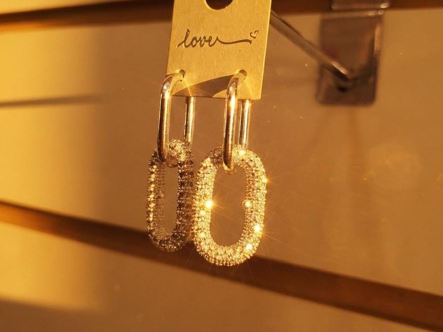 Aros de bronce Plateado