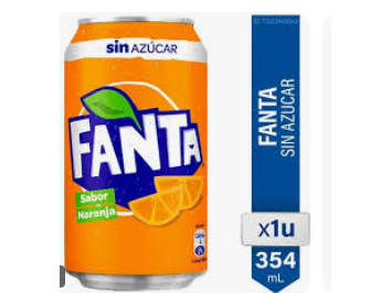PACK X 6 LATAS FANTA SIN AZUCAR x 354 ml