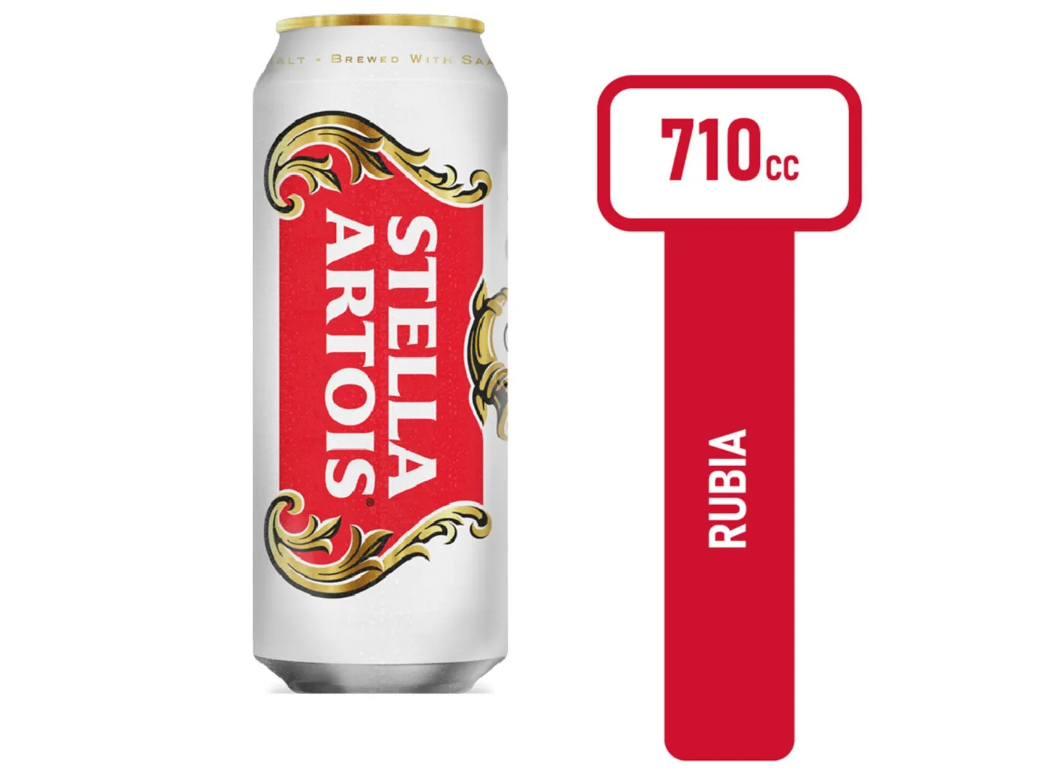 Pack LATON x 4 Cerveza blanca Stella Artois 710 ml