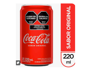 PACK X 8 LATAS COCA COLA x 220 ml