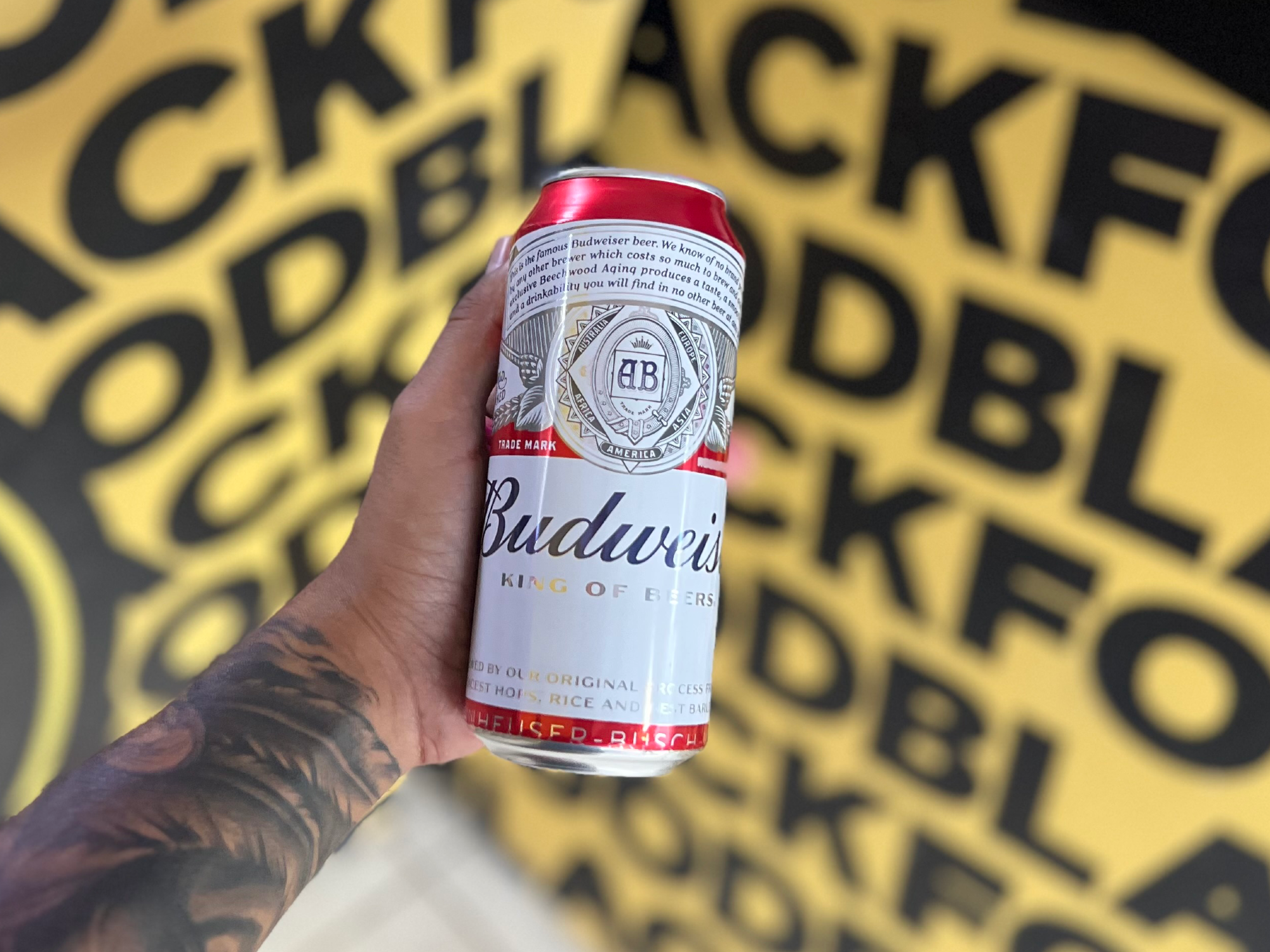 Lata Budweiser 473cc