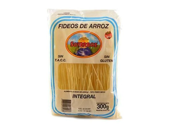 FIDEOS DE ARROZ INTEGRALES LIBRE DE GLUTEN