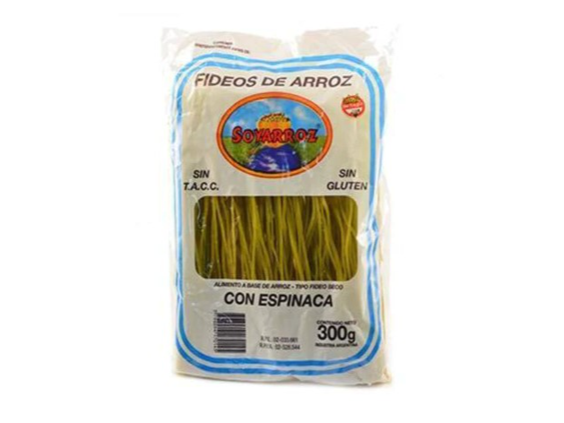 FIDEOS DE ARROZ CON ESPINACA LIBRE DE GLUTEN
