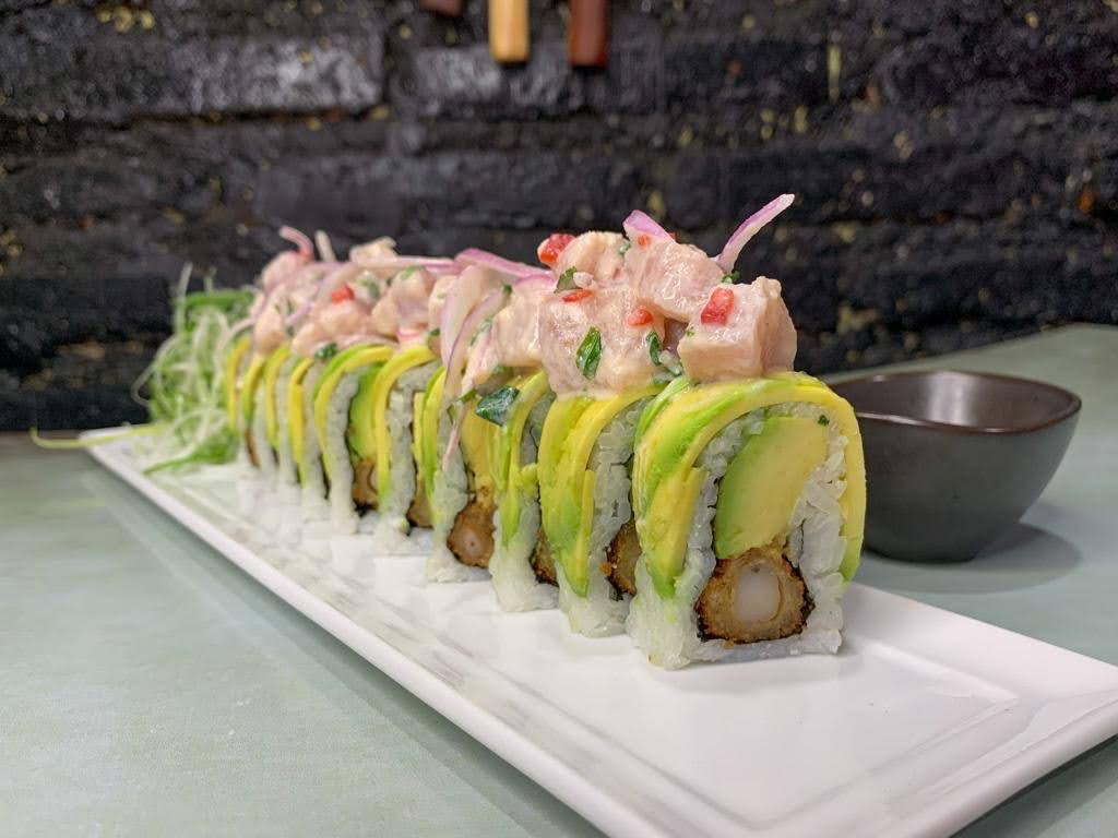 Ceviche roll.