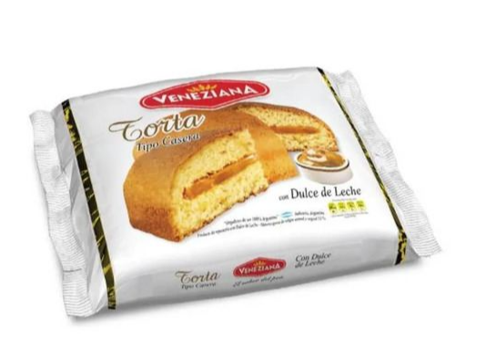 TORTA CON DULCE DE LECHE X 450 GR