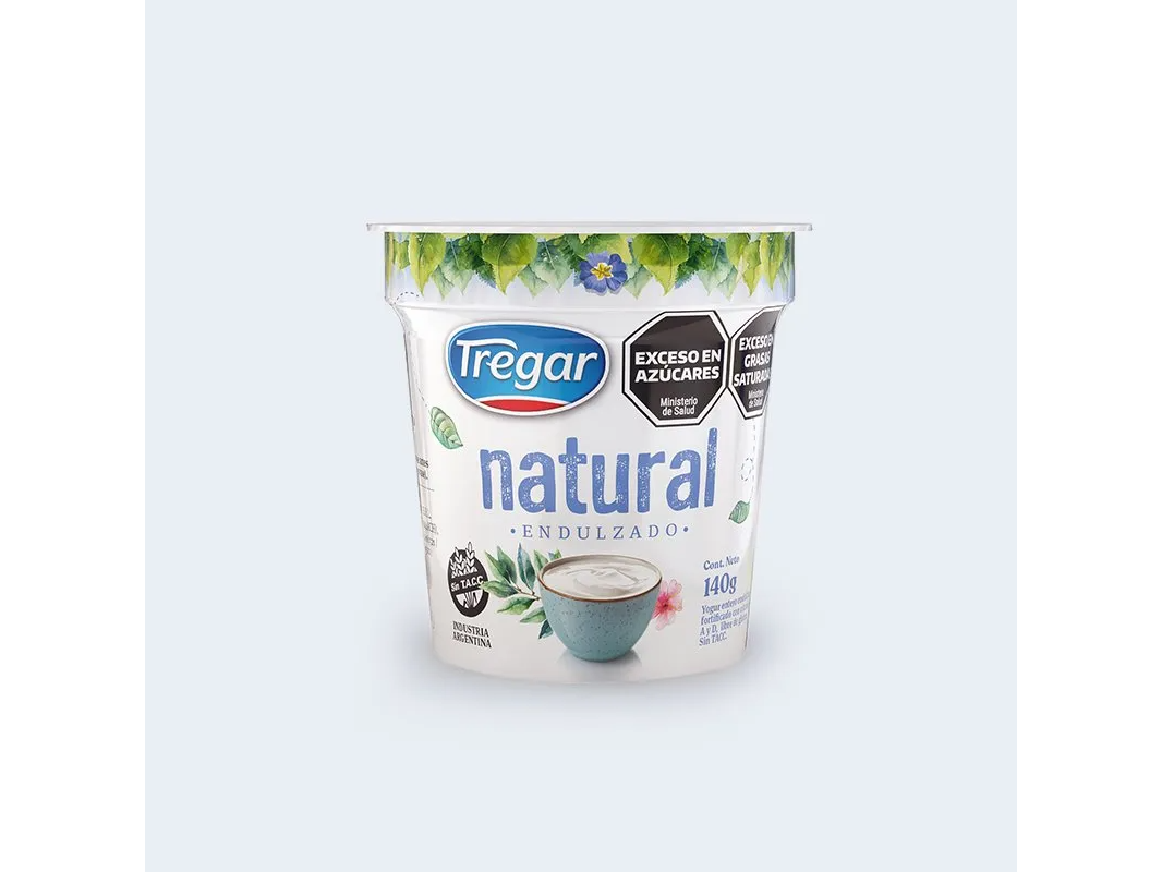 YOGUR NATURAL ENDULZADO X 140 GR