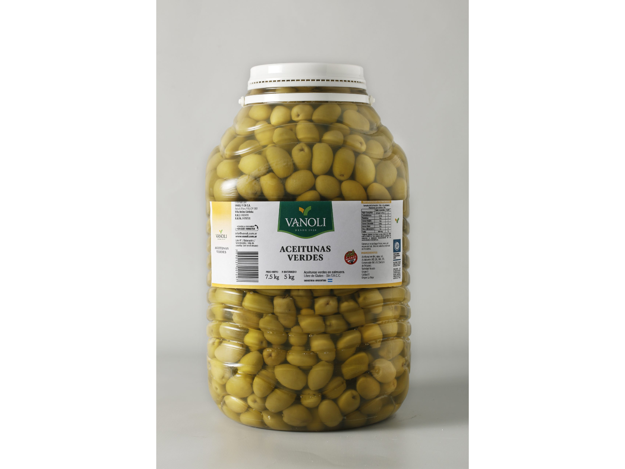 ACEITUNAS  LA SIERRITA N2 GARRAFA 7.5 KG