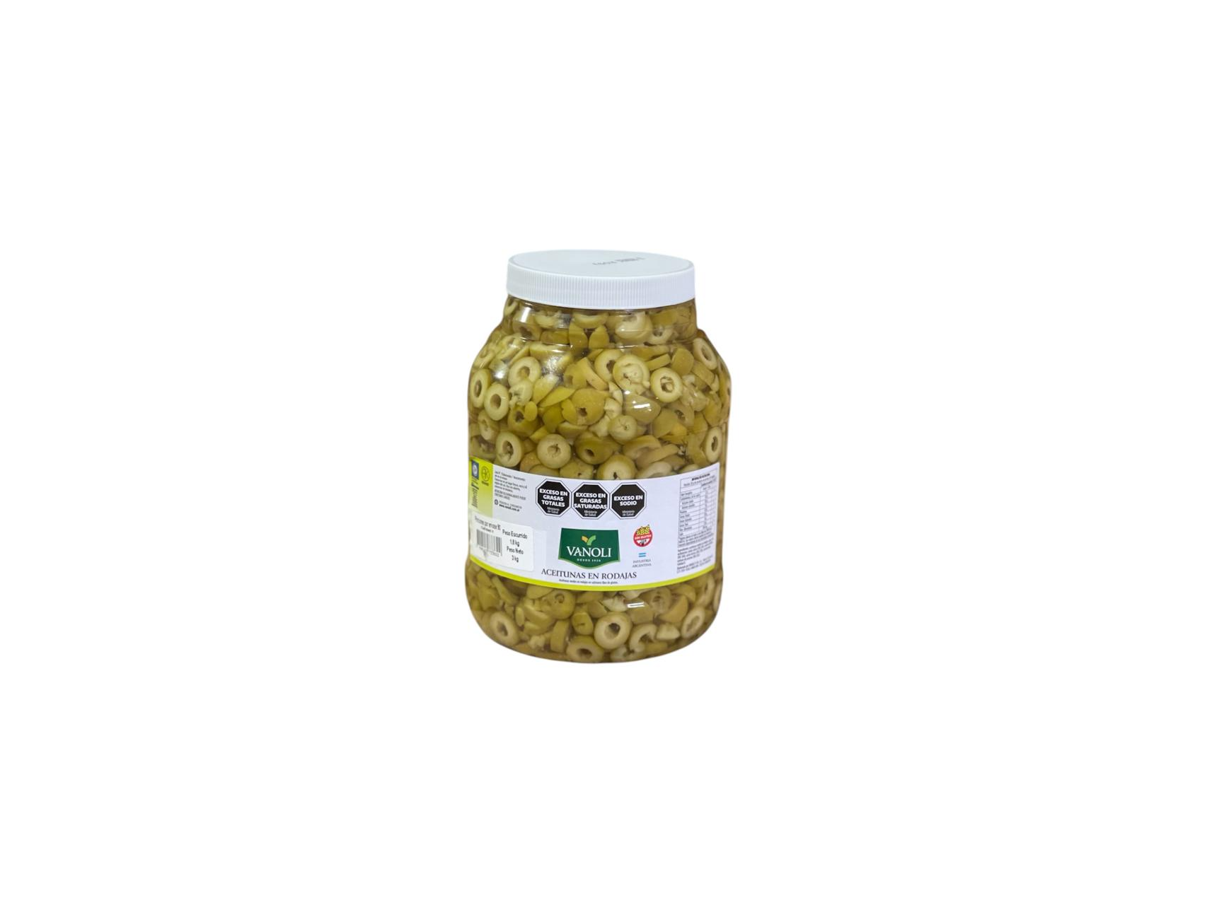ACEITUNAS VERDES RODAJA POTE 3KG