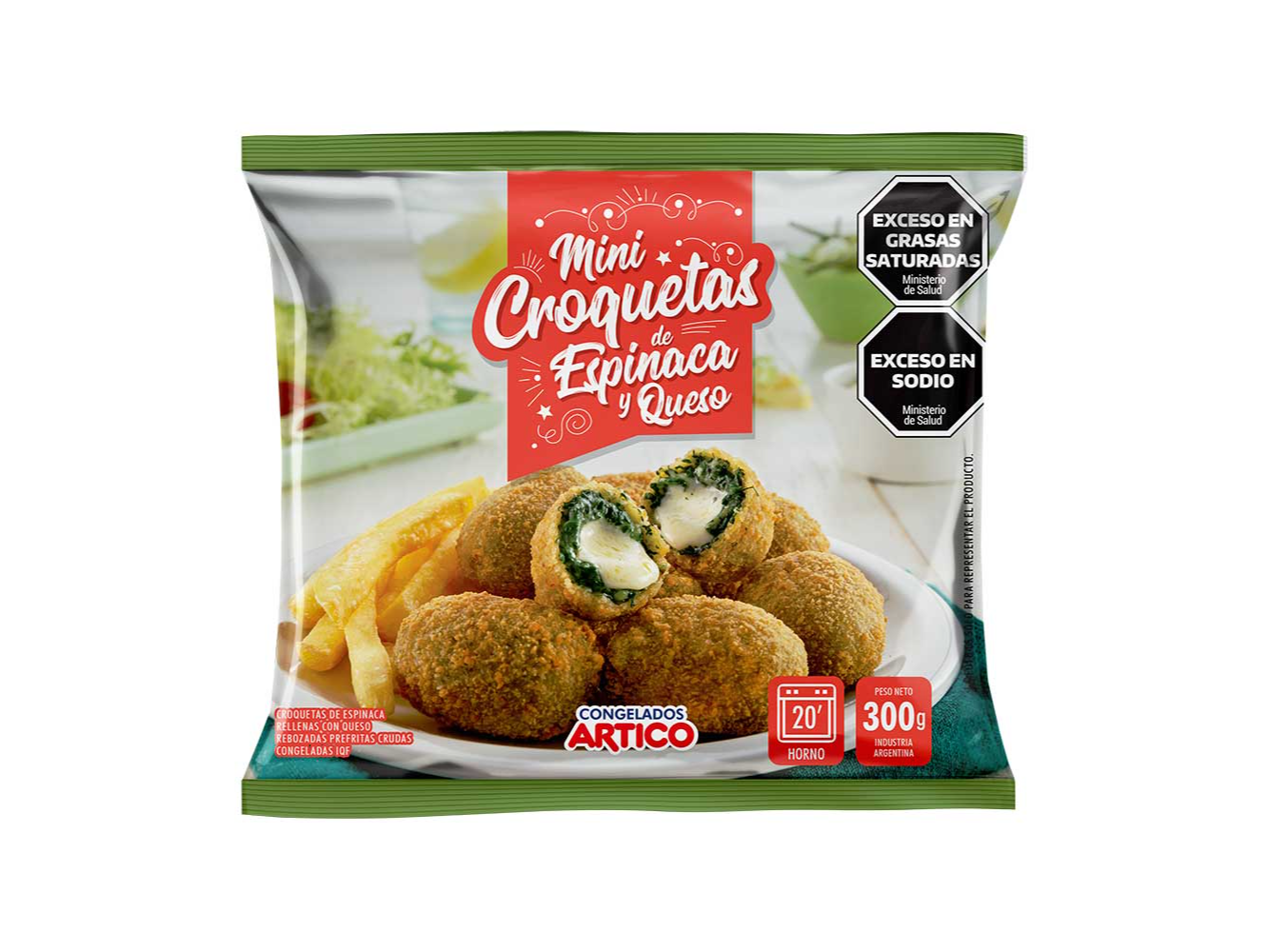 CROQUETAS ESPINACA & QUESO X300 GR