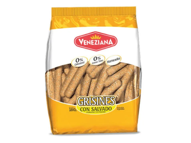 GRISINES CON SALVADO X 180 GR