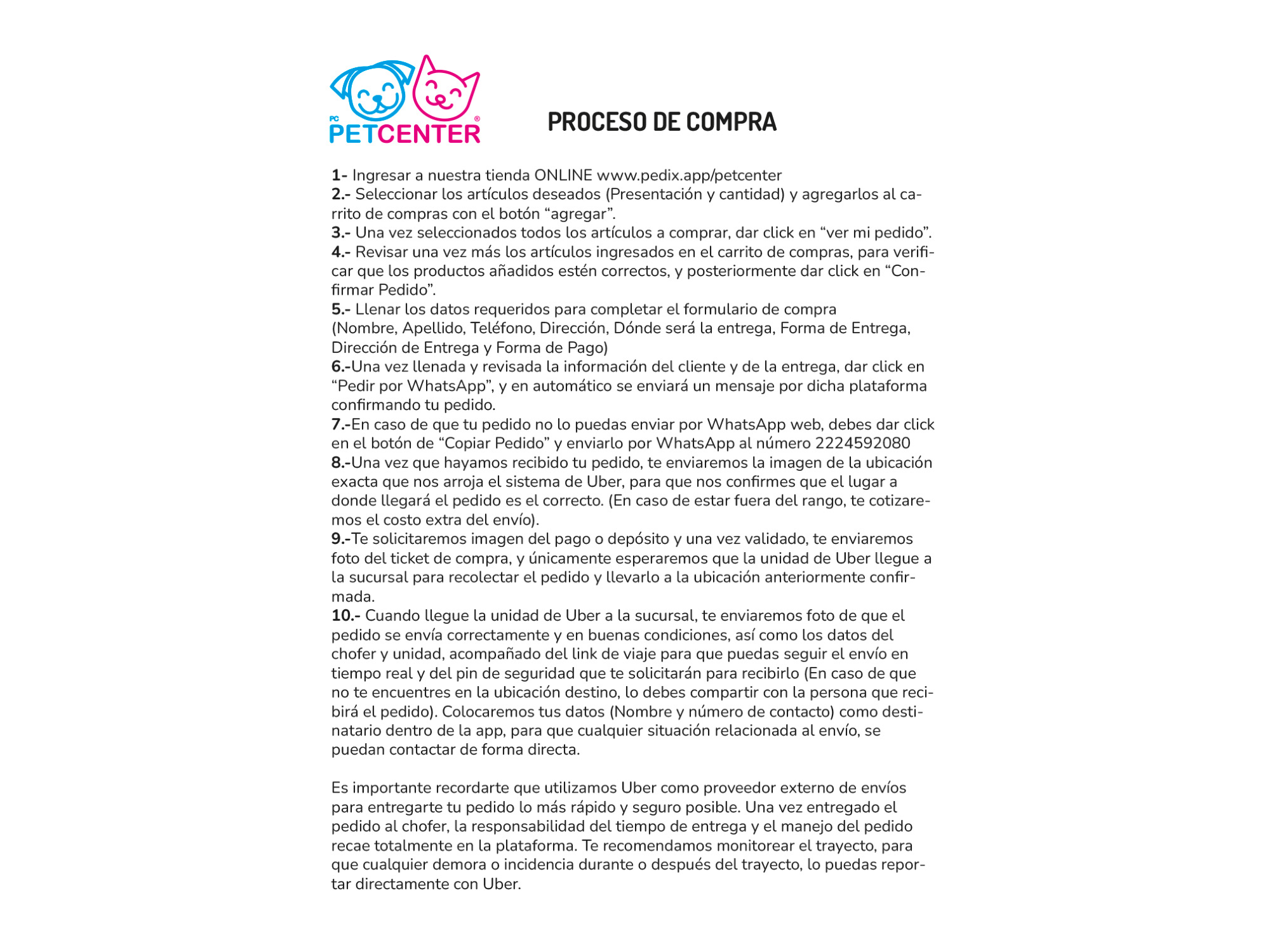PROCESO  DE COMPRA ONLINE