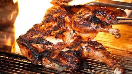 Pollo a la leña