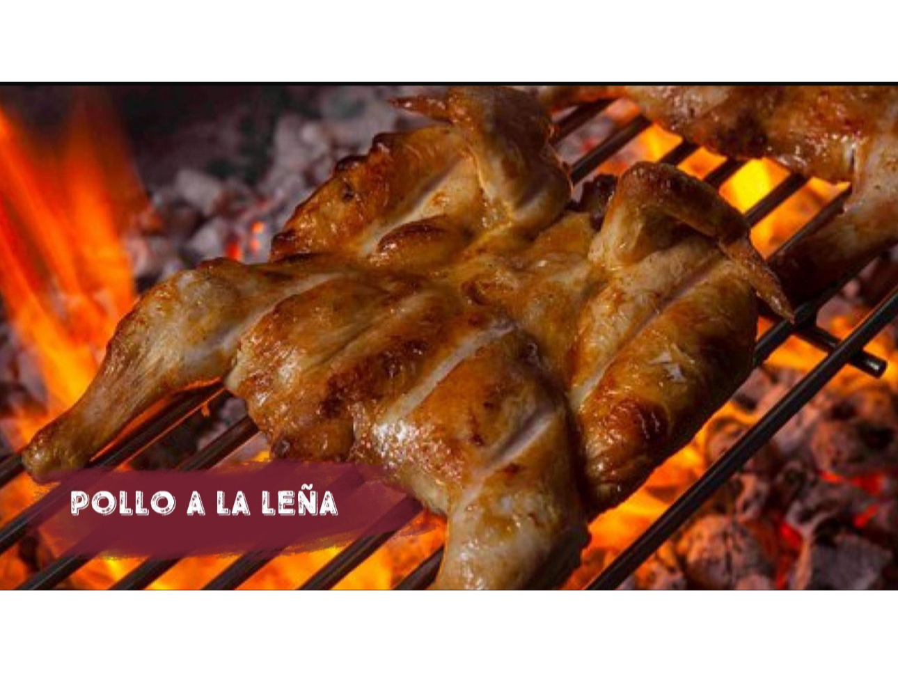 1/2  pollo a la leña