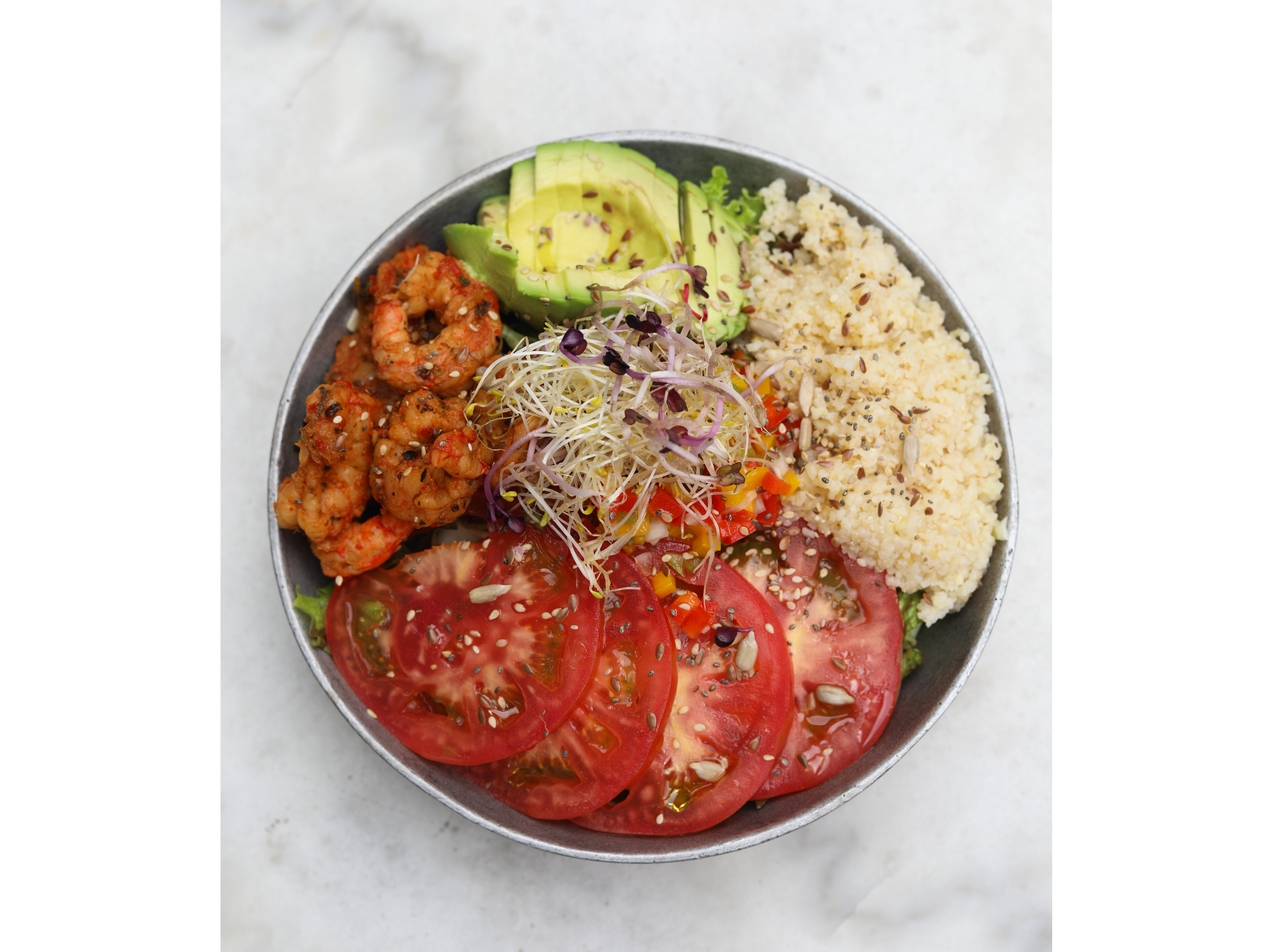 Ensalada Langostinos grillados