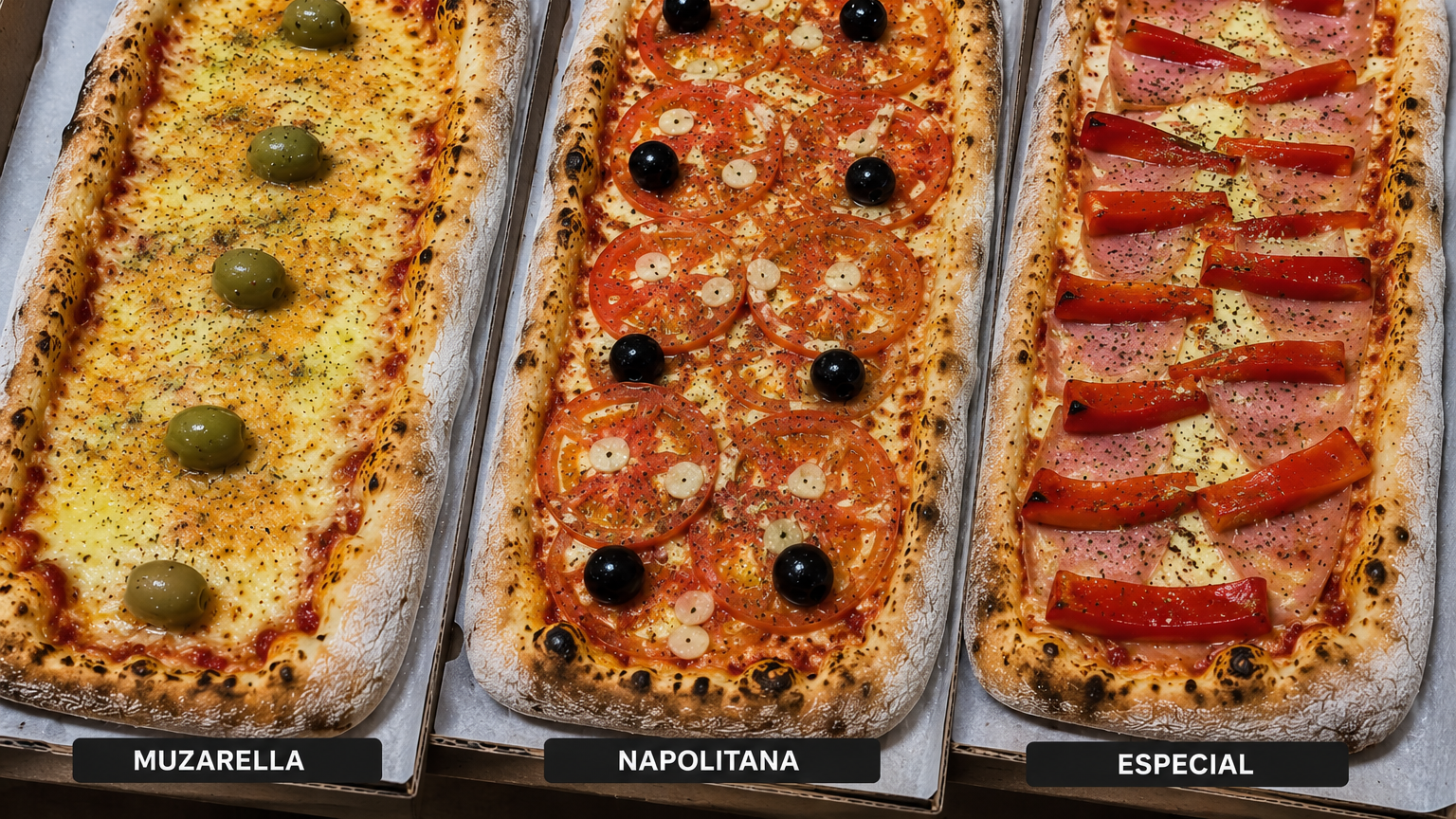 PIZZAS INDIVIDUALES A LA PIEDRA