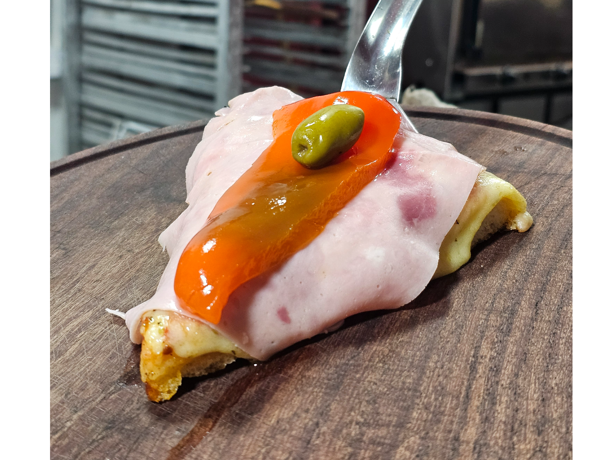 PORCION DE JAMON Y MORRON