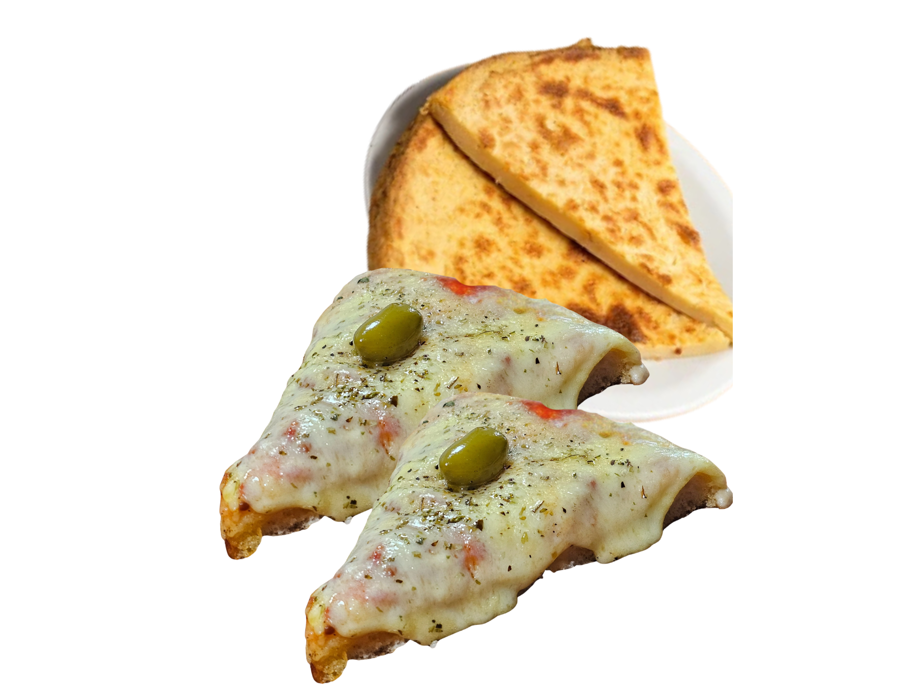 2 PORCIONES DE FAINA + 2 PORCIONES DE MUZZA