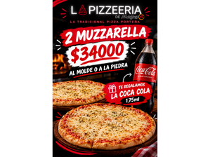2 MUZZA + 1 COCA 1.75 DE REGALO! de La Pizzeria De Magus