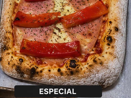 PIZZA INDIVIDUAL JAMON Y MORRON