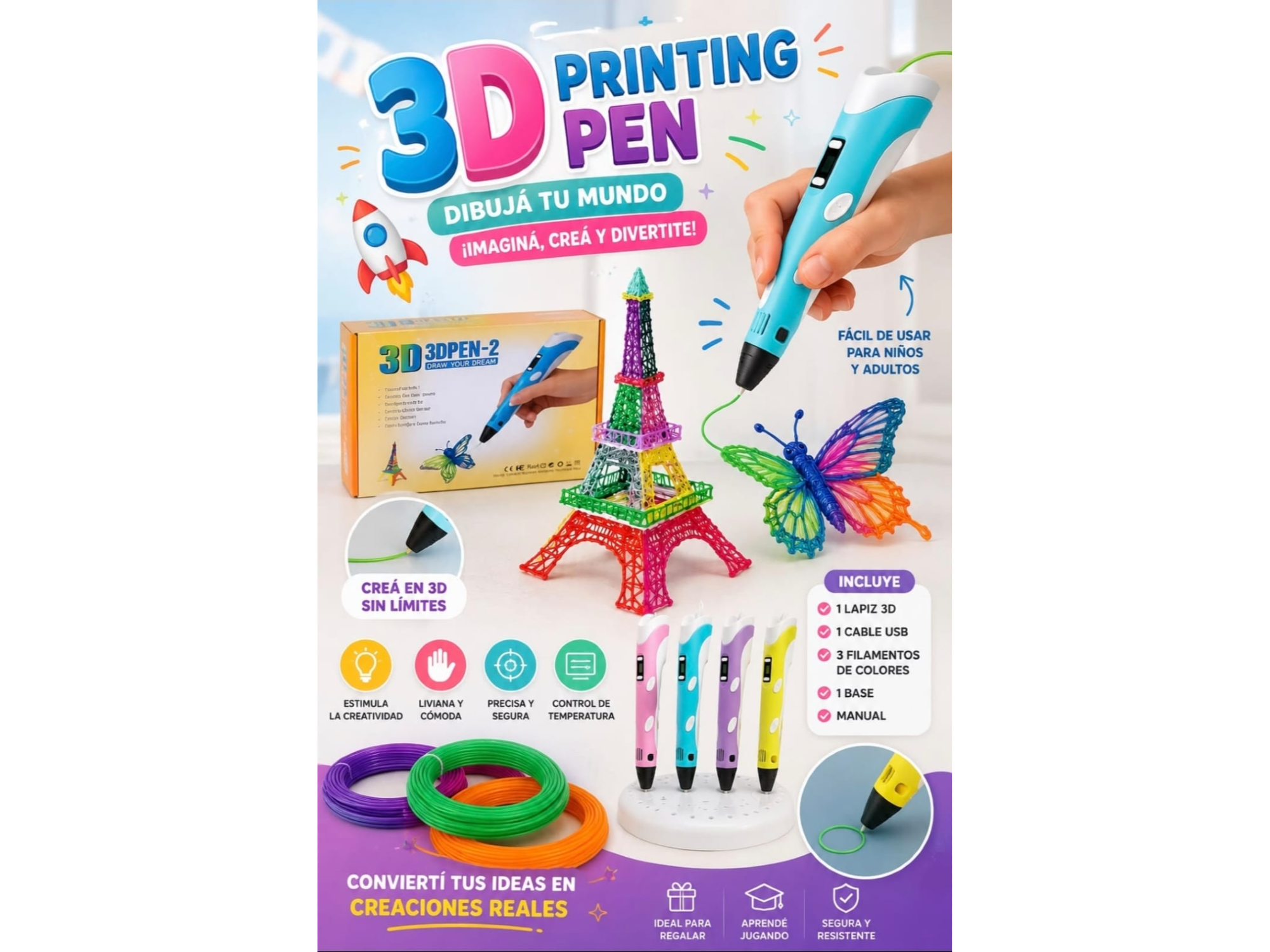 Lápiz 3d Impresora Base Filamentos