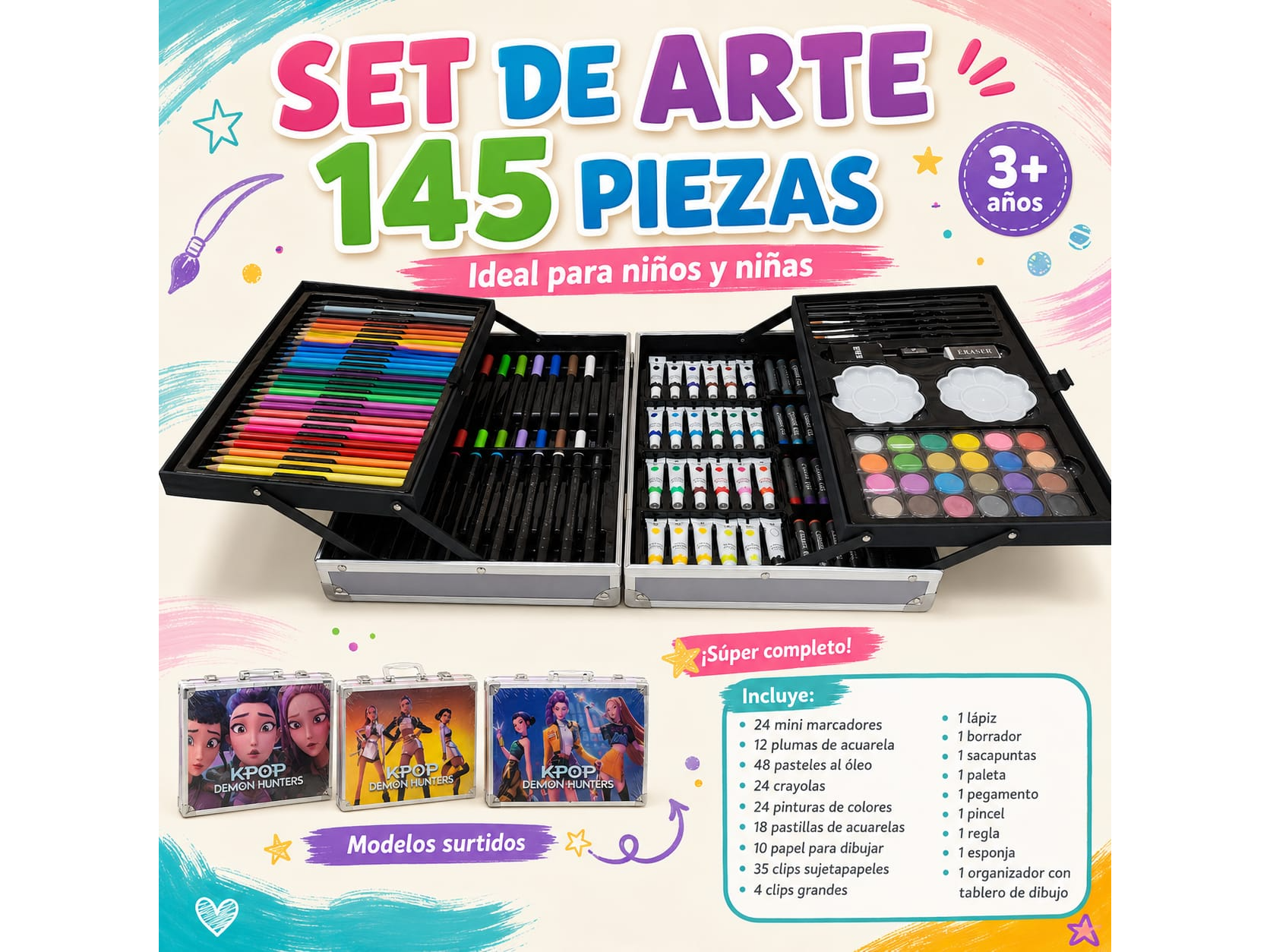 Set De Arte Guerreras Kpop 145 Piezas