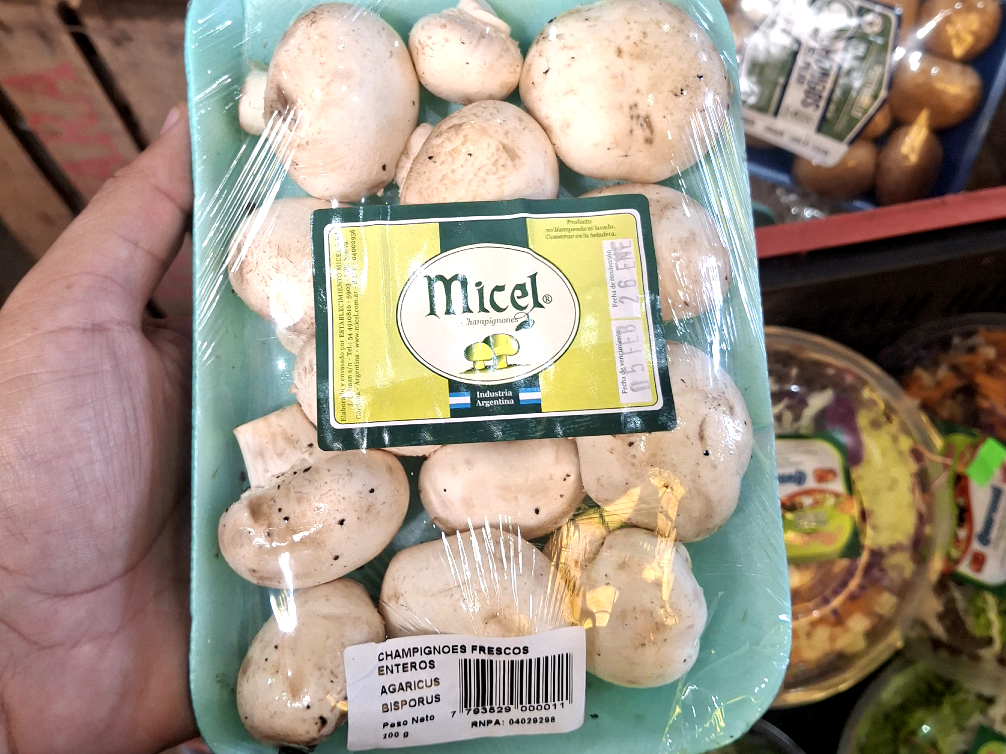 Champiñon Bandeja 200g.