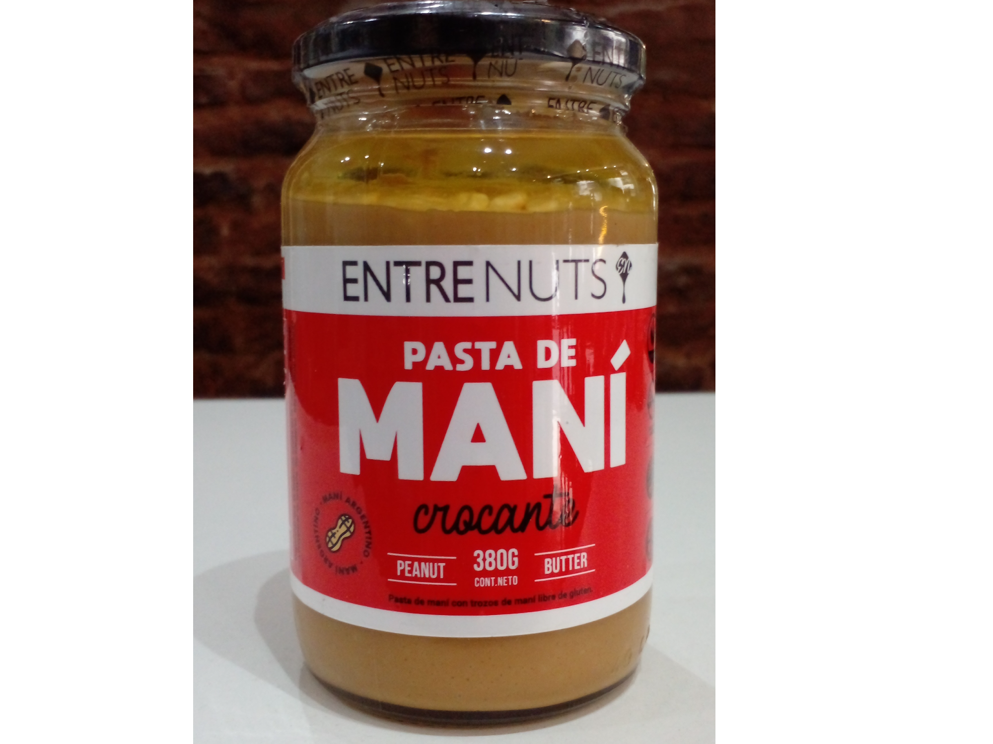 Pasta de maní crocante EntreNuts 380 grs