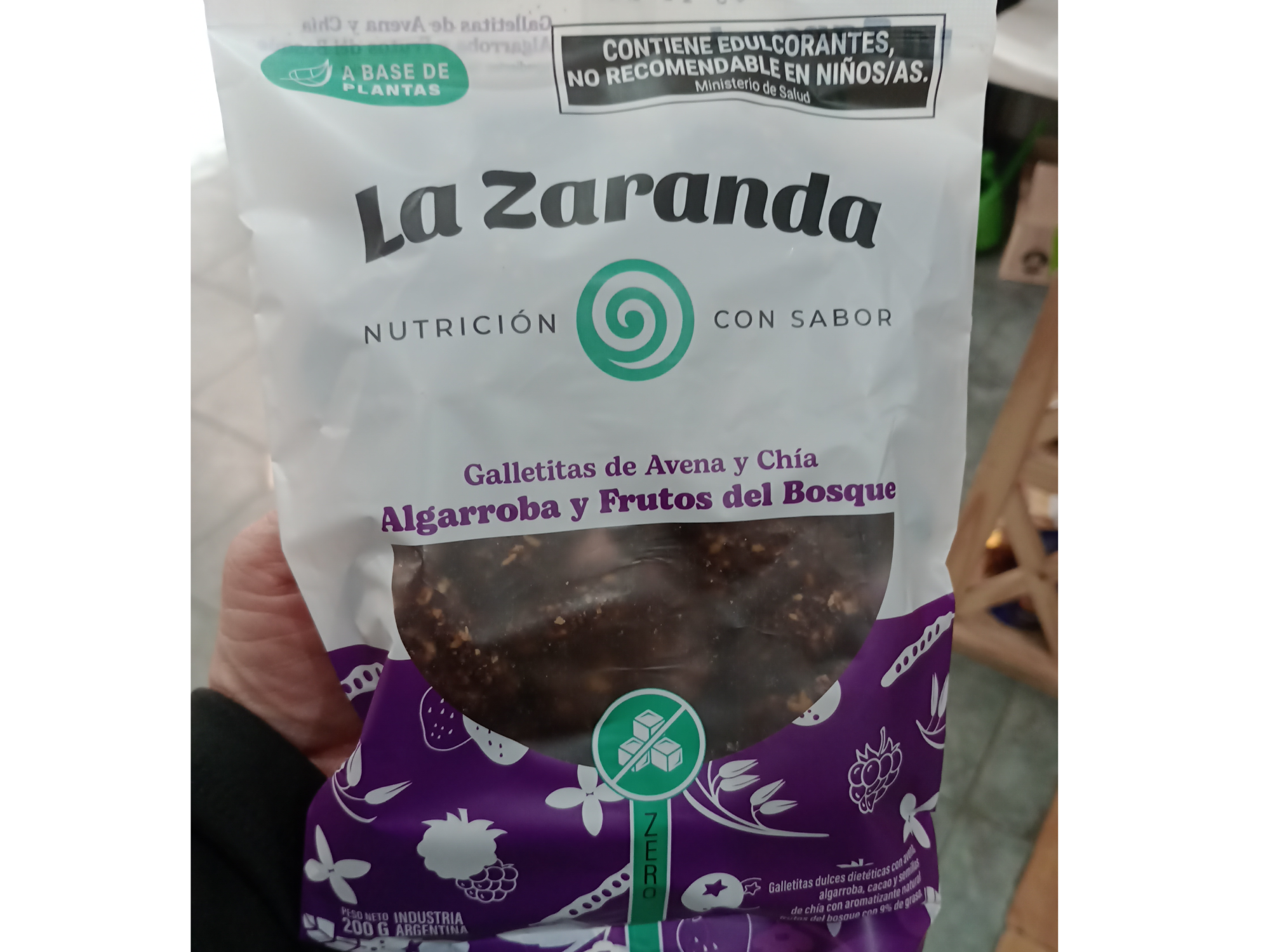 Galletitas sin azúcar de algarroba y frutos del bosque La Zaranda