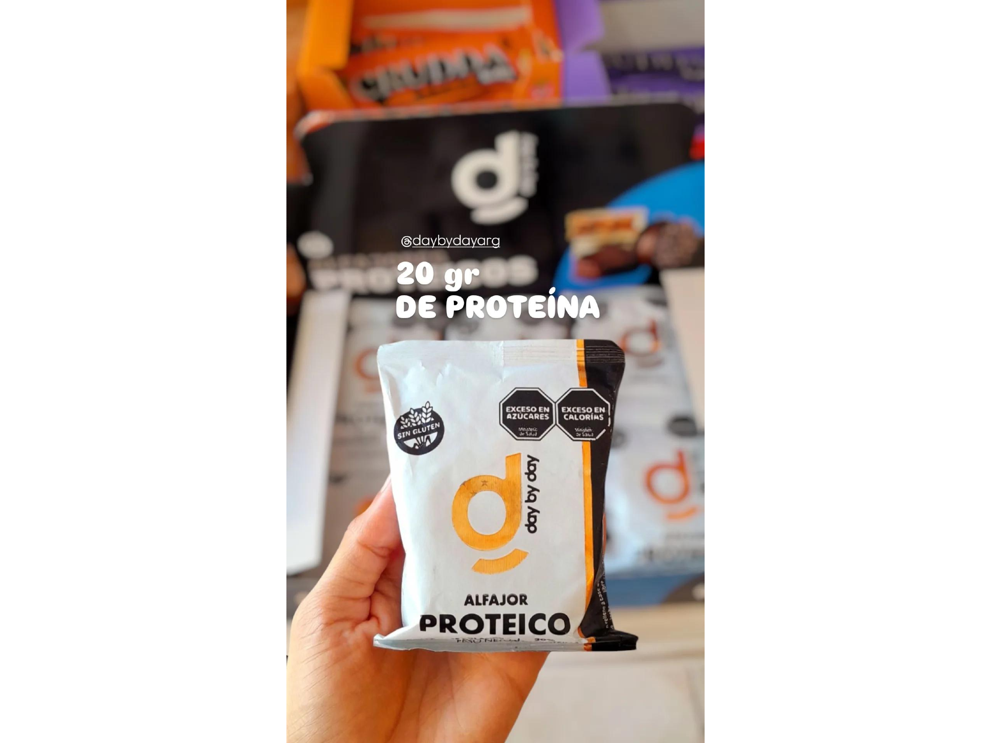 Alfajor proteico Day By Day sin T.A.C.C