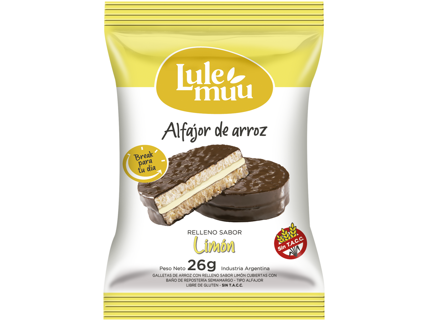 Alfajor de arroz Lulemu