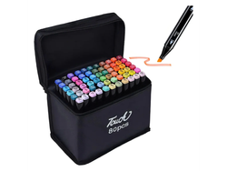 Marcadores touch doble punta x 80