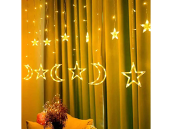 Luces navideñas estrellas y lunas