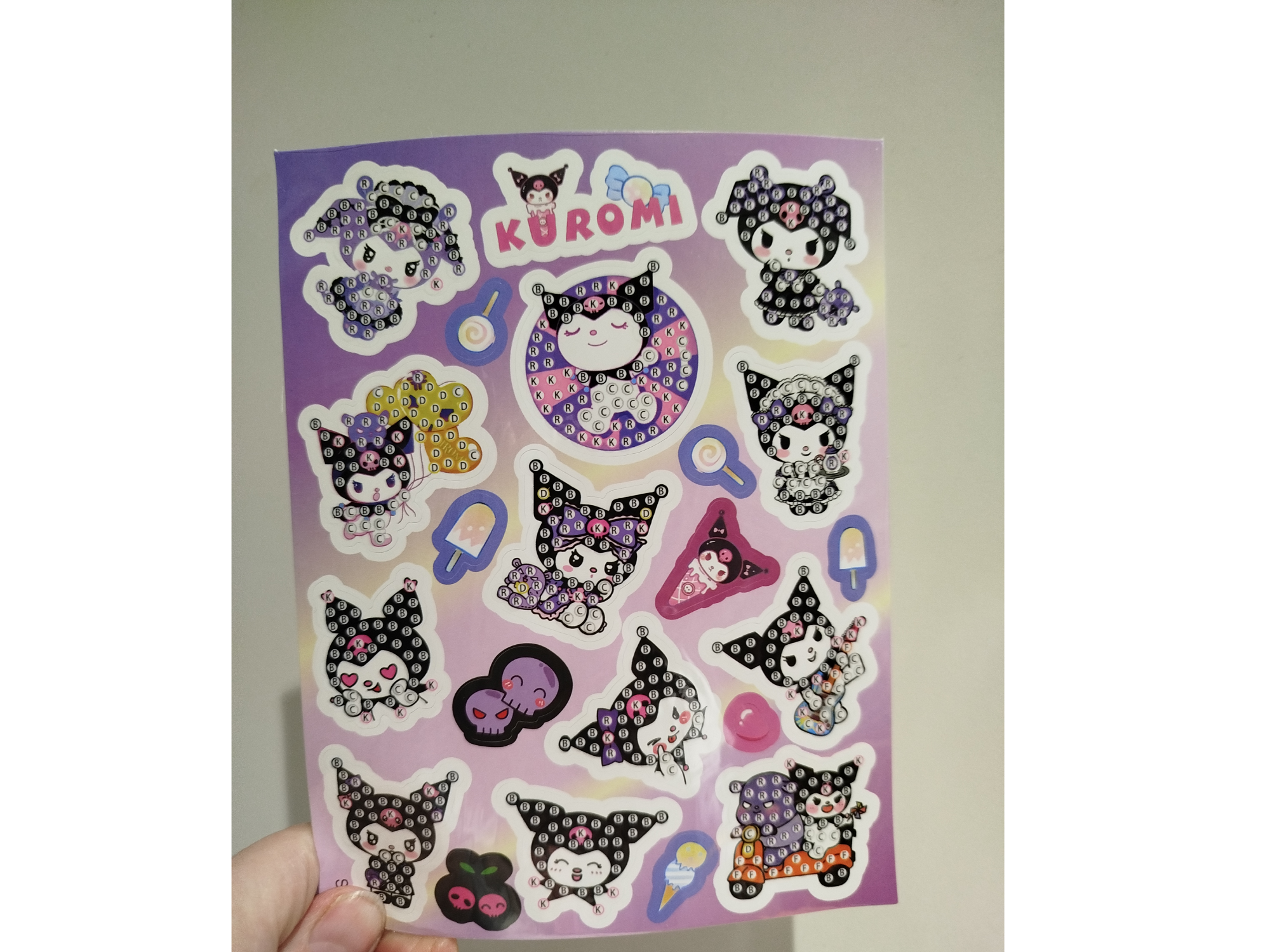 Diamond stickers kuromi