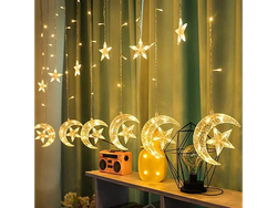 Luces luna y estrella calidas