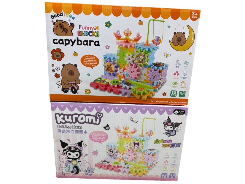 Bloques engranajes con movimiento