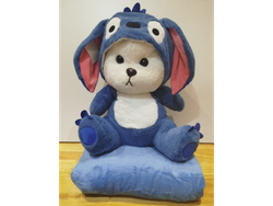 Peluche con manta - oso disfrazado Stitch