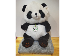 Peluche con manta - oso panda
