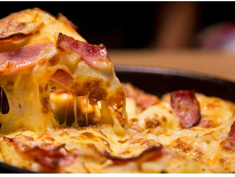 🍕MUZZARELA + 🍕ESP. JAMÓN Y MORRONES