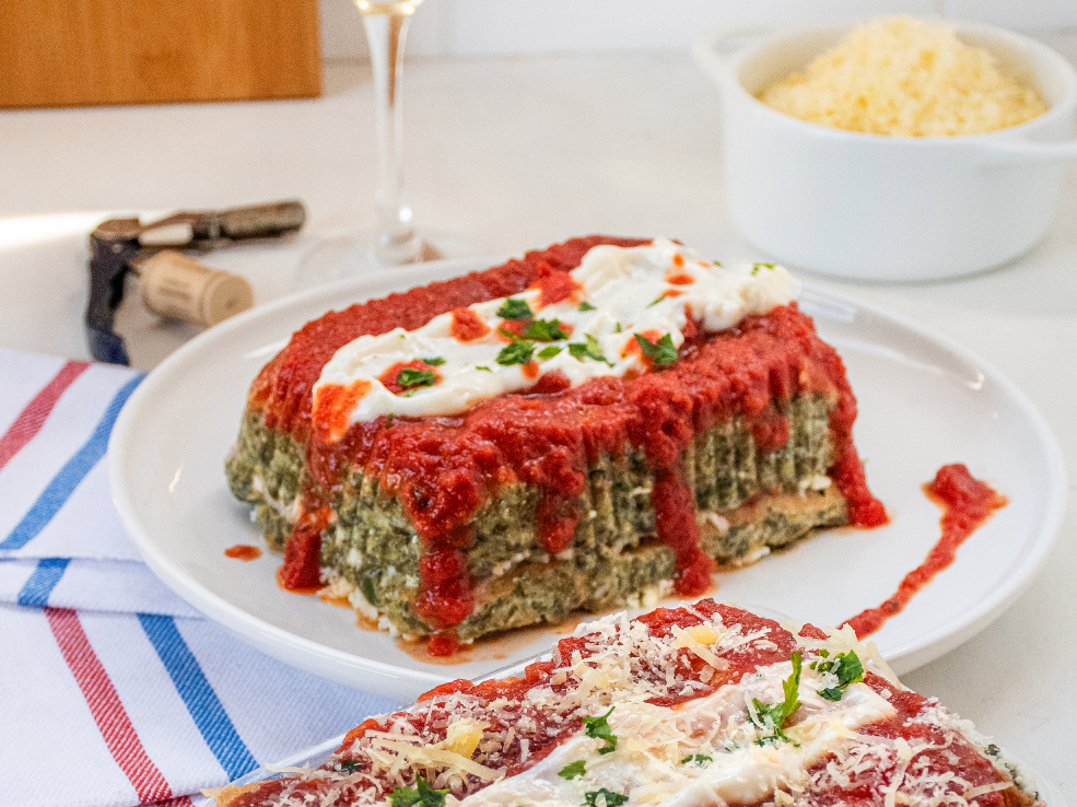 LASAÑA RICOTA, VERDURA Y JAMÓN