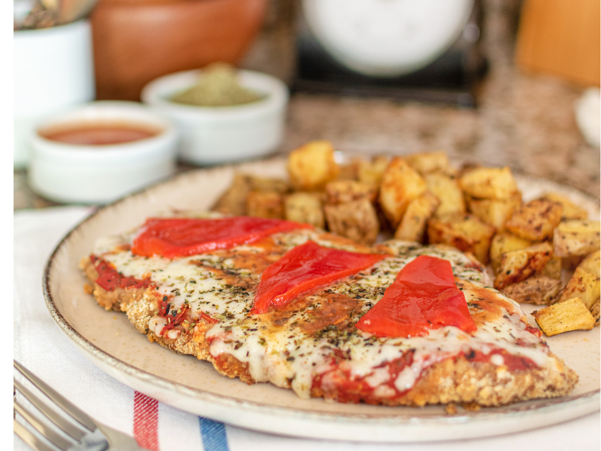 MILANESA DE CARNE CON PAPAS